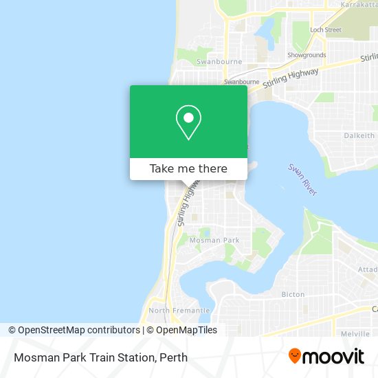 Mosman Park Train Station map