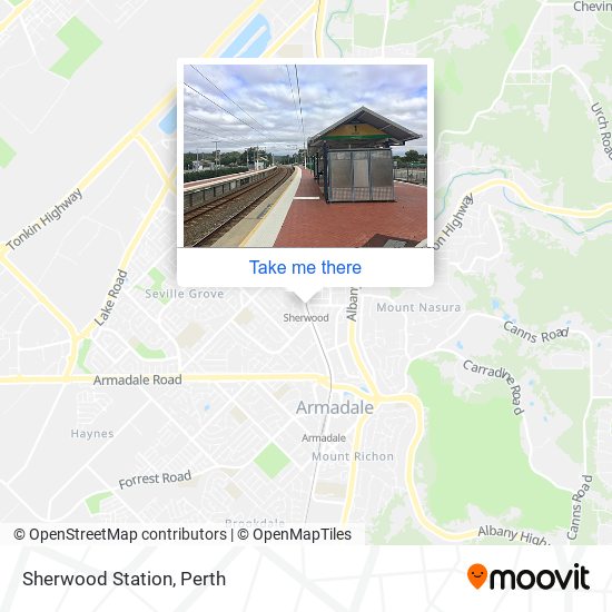 Mapa Sherwood Station