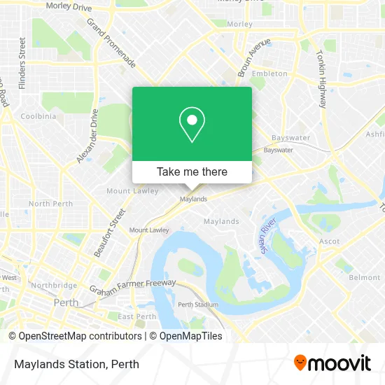 Mapa Maylands Station