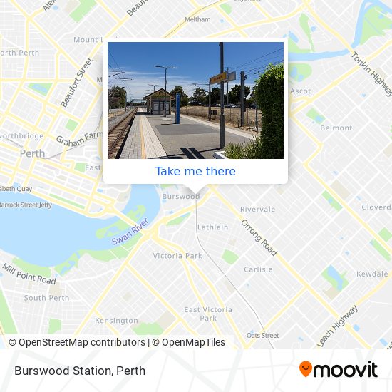 Mapa Burswood Station