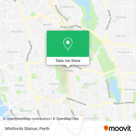 Mapa Whitfords Station