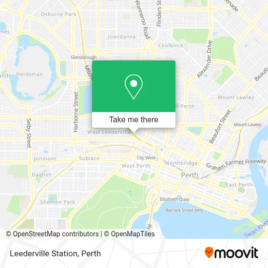 Mapa Leederville Station