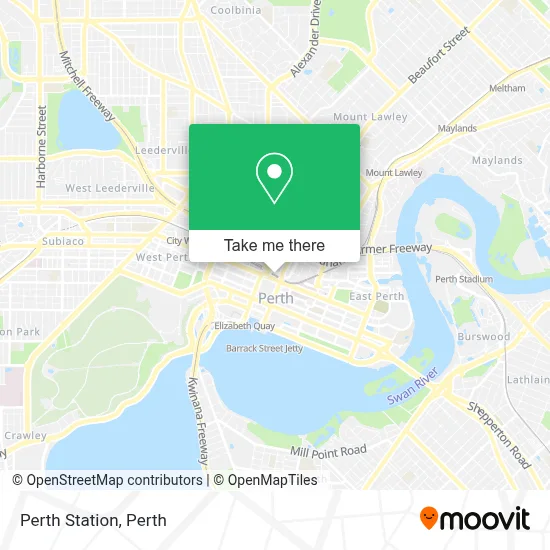 Mapa Perth Station