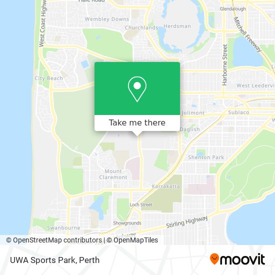 Mapa UWA Sports Park