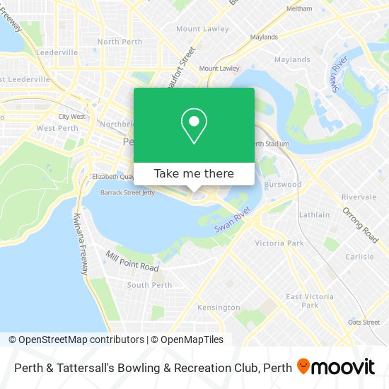 Mapa Perth & Tattersall's Bowling & Recreation Club