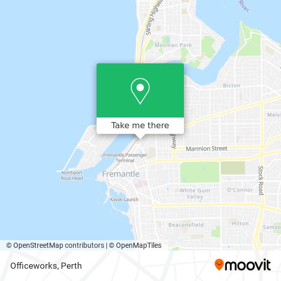 Officeworks map