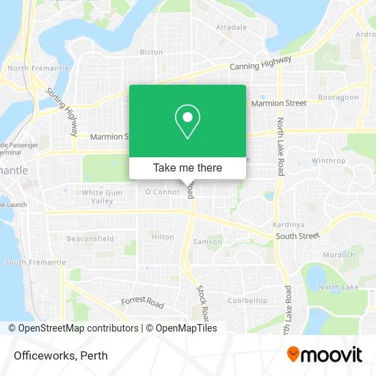 Officeworks map