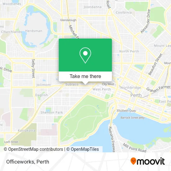 Officeworks map