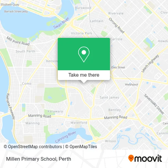 Mapa Millen Primary School