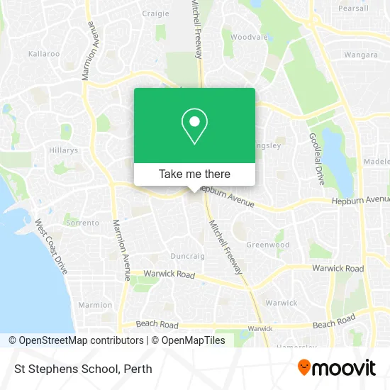 Mapa St Stephens School