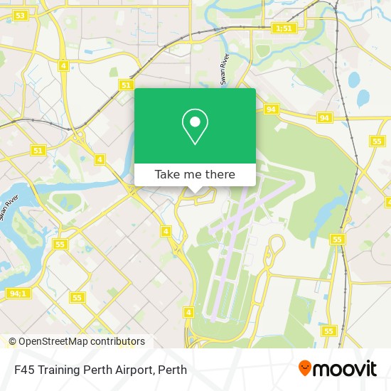 F45 Training Perth Airport map