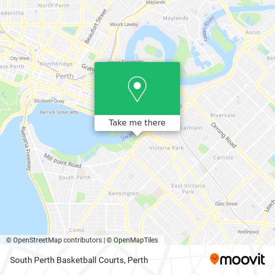 South Perth Basketball Courts map