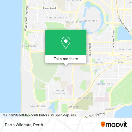 Mapa Perth Wildcats