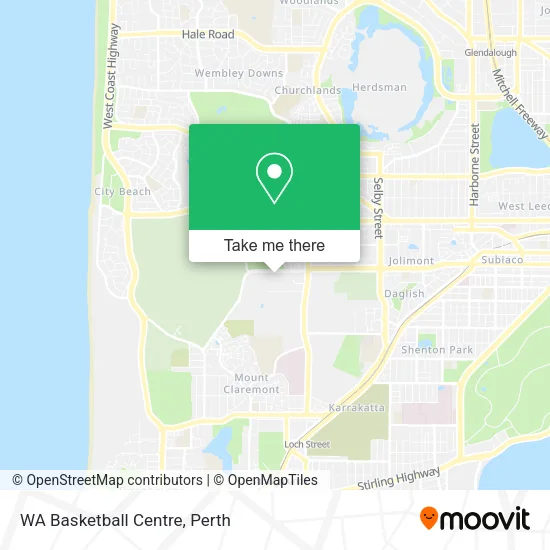 Mapa WA Basketball Centre