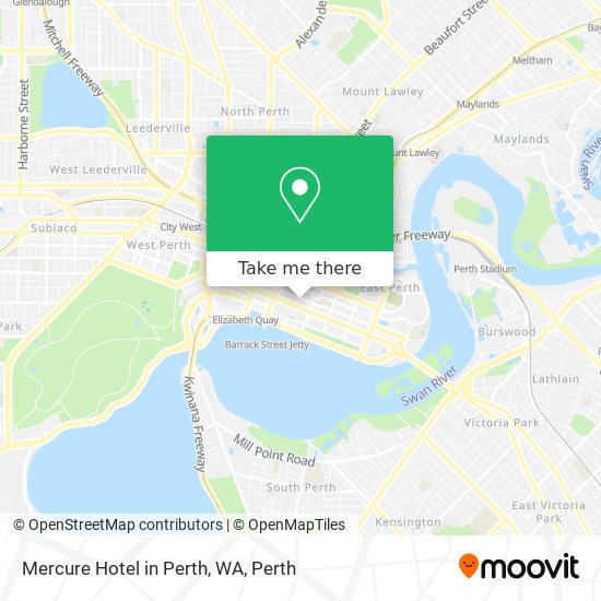 Mapa Mercure Hotel in Perth, WA