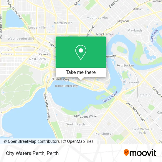 City Waters Perth map