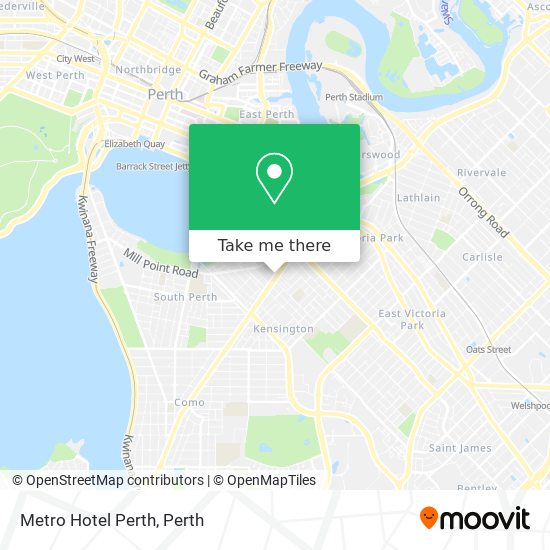 Mapa Metro Hotel Perth
