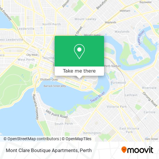 How to get to Mont Clare Boutique Apartments in East Perth by Bus