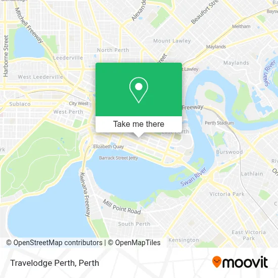 Travelodge Perth map