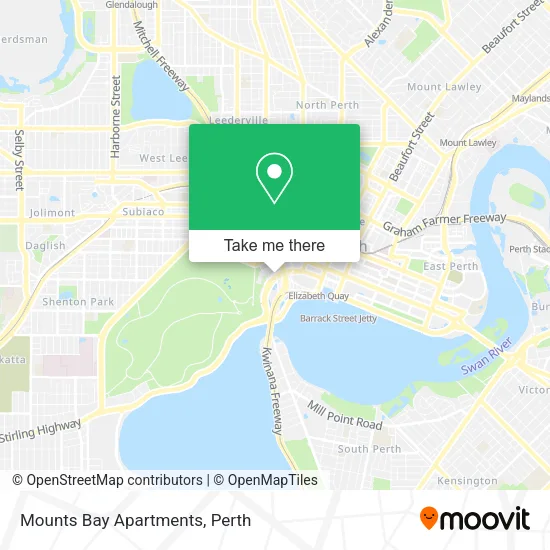 Mounts Bay Apartments map