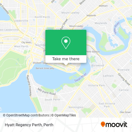 Hyatt Regency Perth map