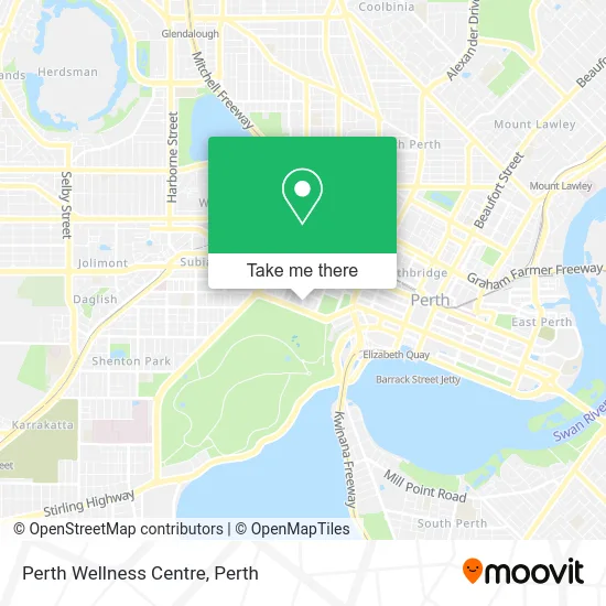 Mapa Perth Wellness Centre