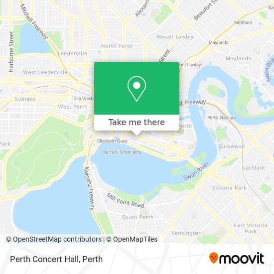 Perth Concert Hall map