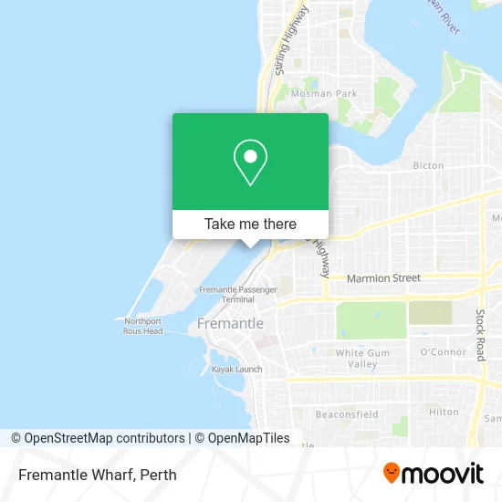 Mapa Fremantle Wharf