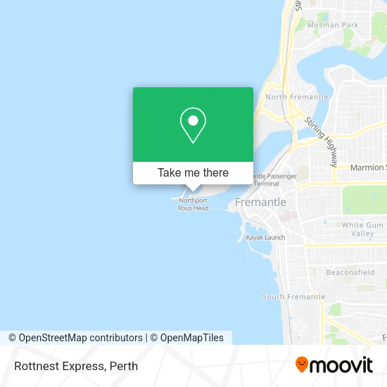 Mapa Rottnest Express