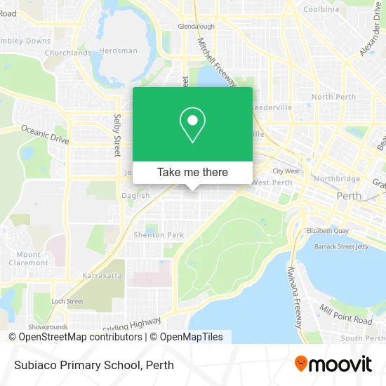 Mapa Subiaco Primary School