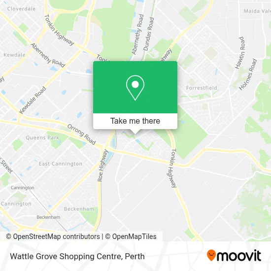 Mapa Wattle Grove Shopping Centre