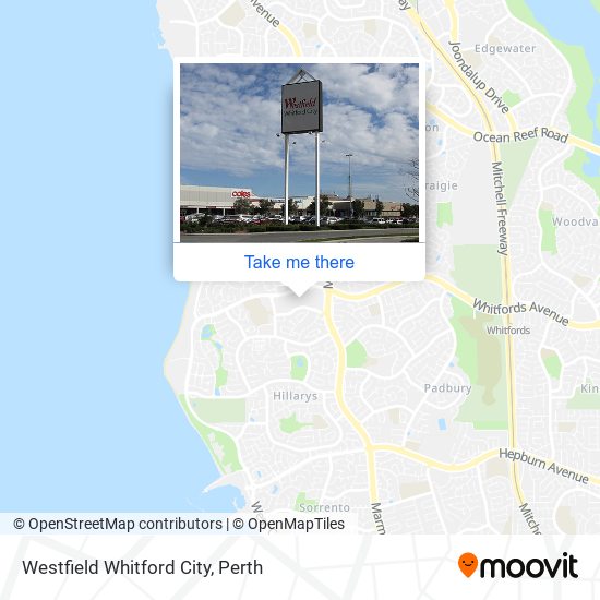 Mapa Westfield Whitford City
