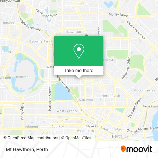 Mt Hawthorn map