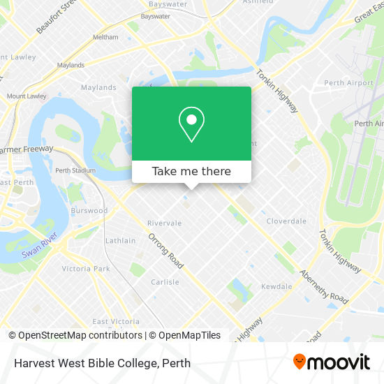 Harvest West Bible College map
