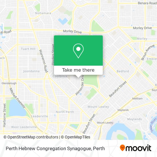 Perth Hebrew Congregation Synagogue map