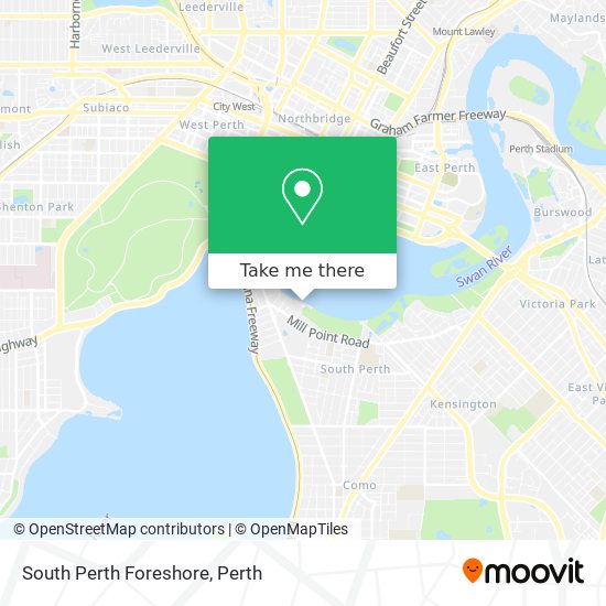 South Perth Foreshore map