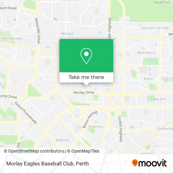 Morley Eagles Baseball Club map