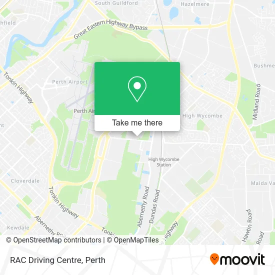 Mapa RAC Driving Centre
