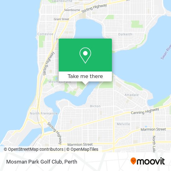 Mosman Park Golf Club map