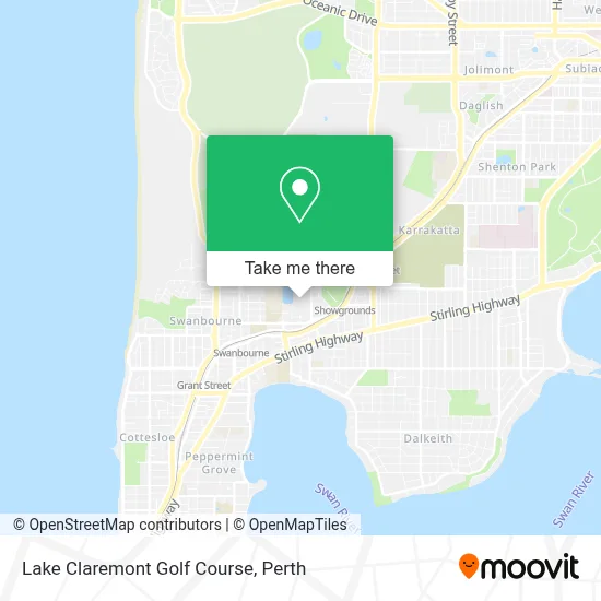 Mapa Lake Claremont Golf Course