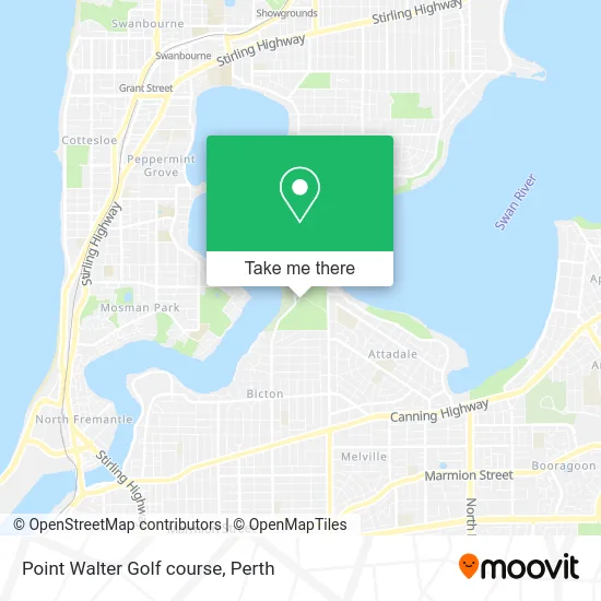 Mapa Point Walter Golf course