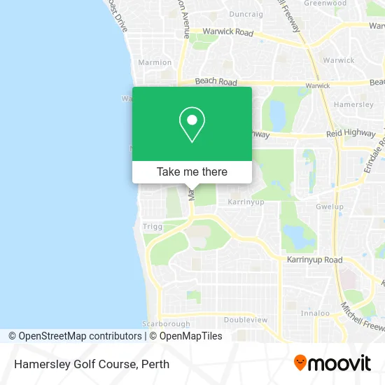 Mapa Hamersley Golf Course