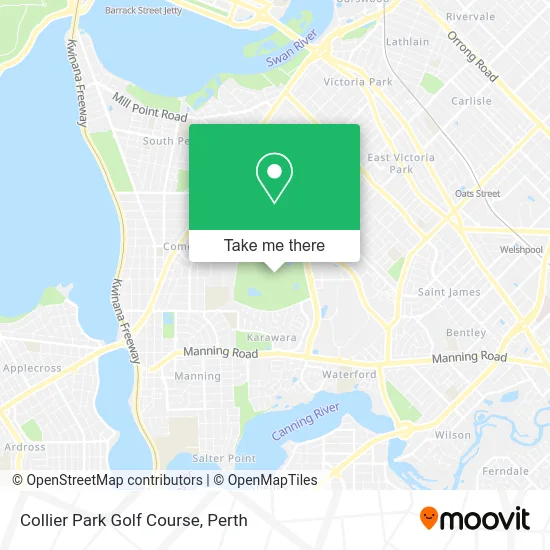 Mapa Collier Park Golf Course