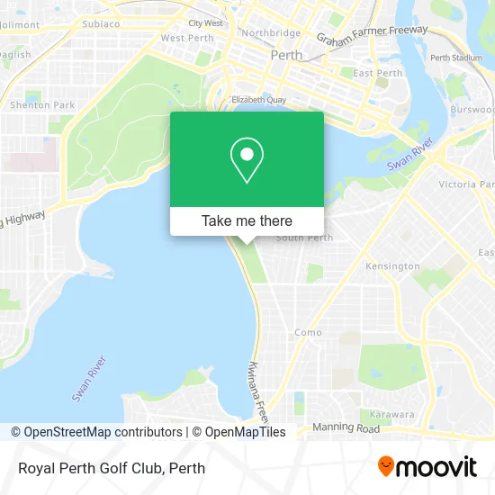 Mapa Royal Perth Golf Club