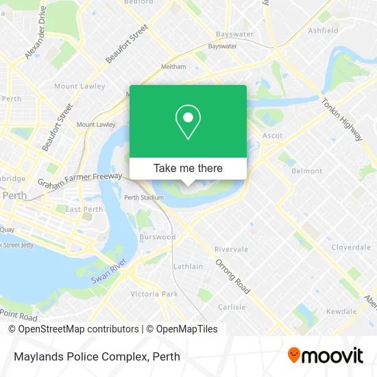 Mapa Maylands Police Complex