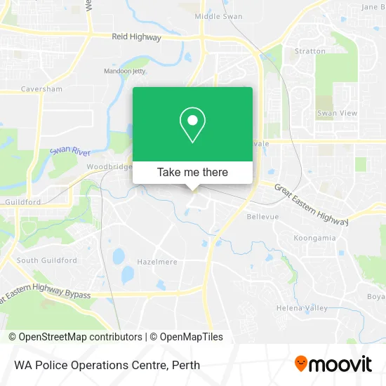 WA Police Operations Centre map