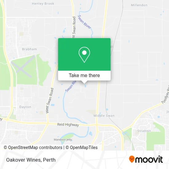 Mapa Oakover Wines