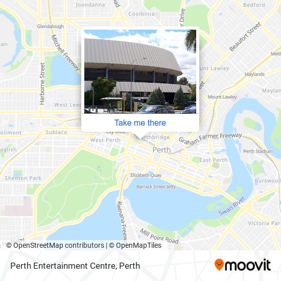 Perth Entertainment Centre map
