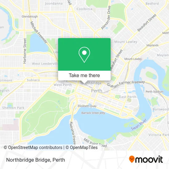 Mapa Northbridge Bridge