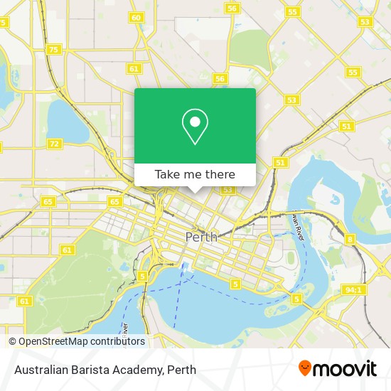 indre ensidigt læsning How to get to Australian Barista Academy in Perth by Bus or Train?